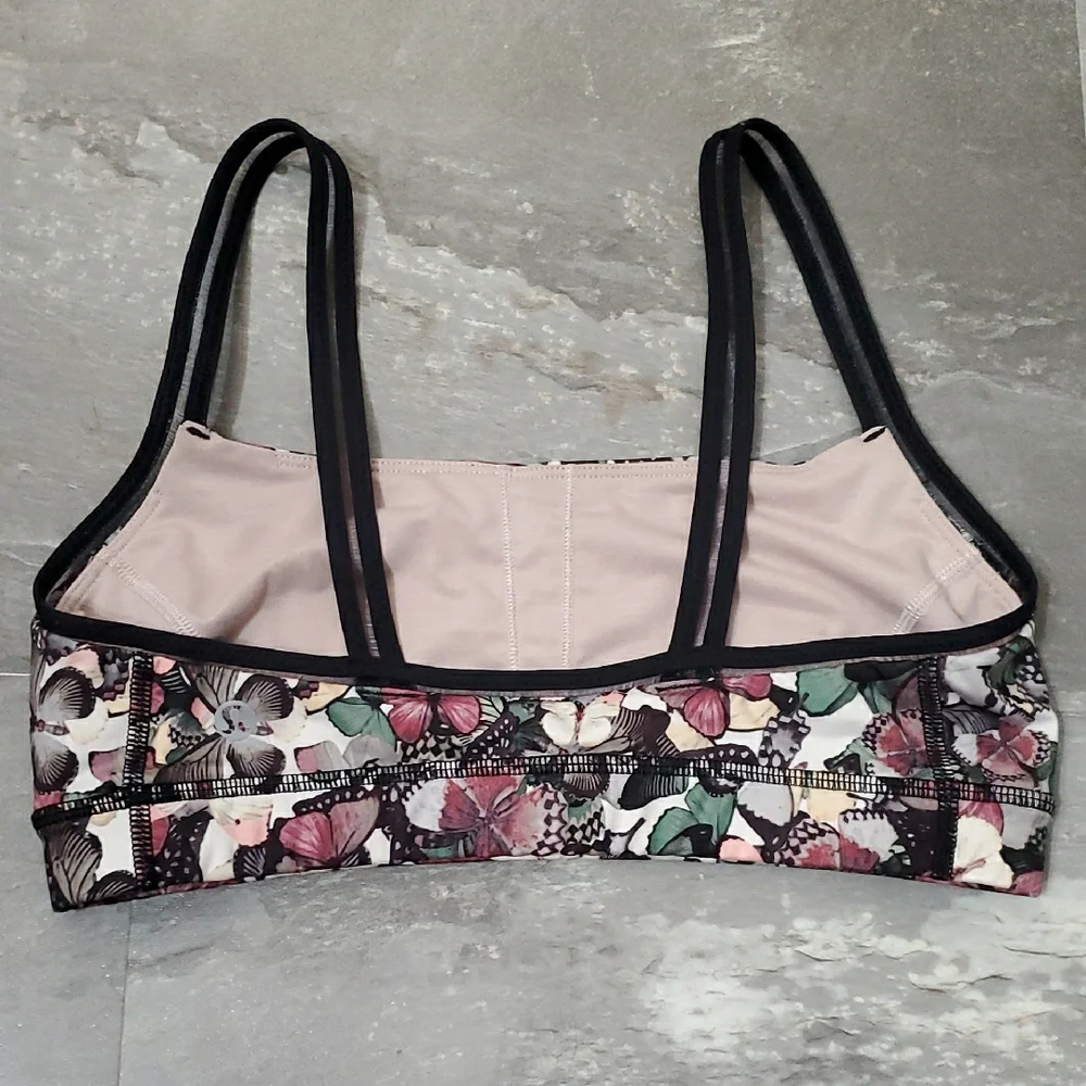 Lululemon Straight Up Bra So Fly Butterfly Angel Wing Multi/Black/Mink Berry. 6 - Picture 6 of 9